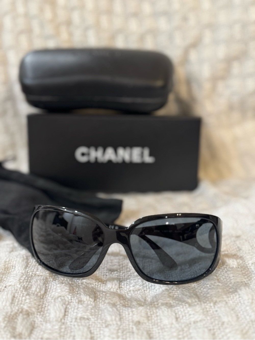 Chanel Black Women's Sunglasses CC